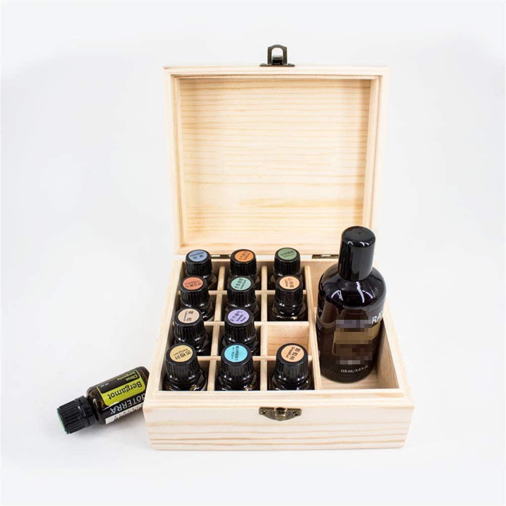 12+1 wooden box 15ml essential oil bottle coconut oil