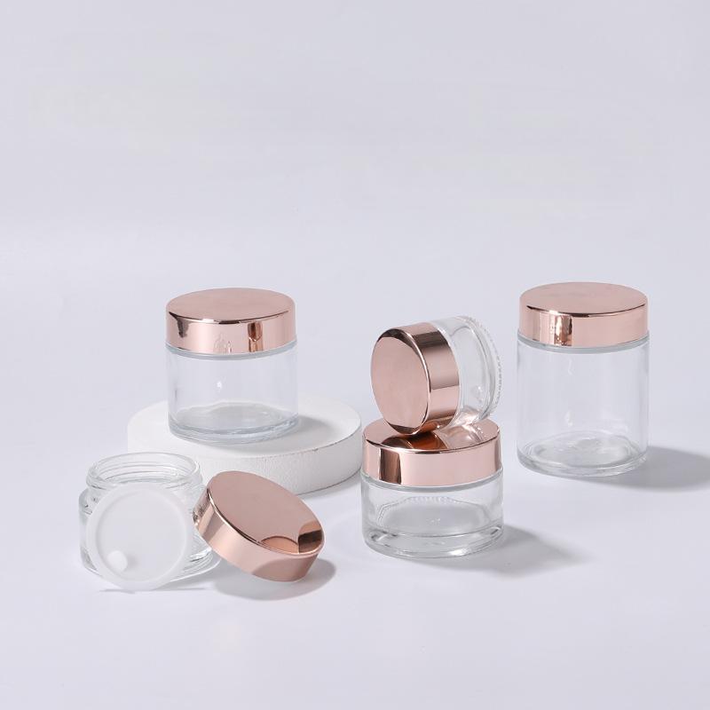 5G-100G Glass Cream Bottle Sun Protection Cream Natural Beauty Cream Ladies Cream Cosmetic Can