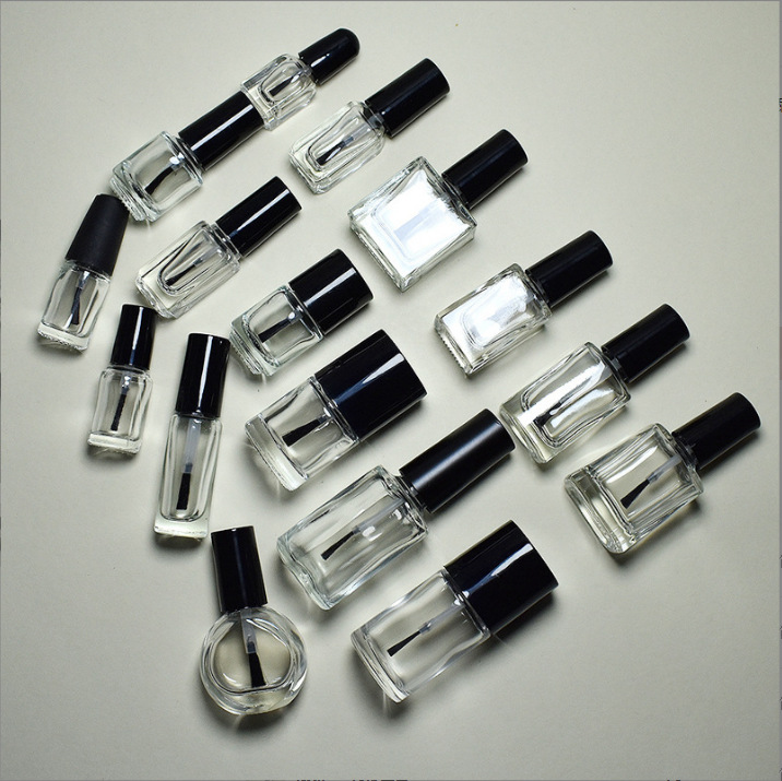 5ml10ml15ml transparent round nail polish bottle nail polish gel bottle complete set of glass bottle nail polish bottle