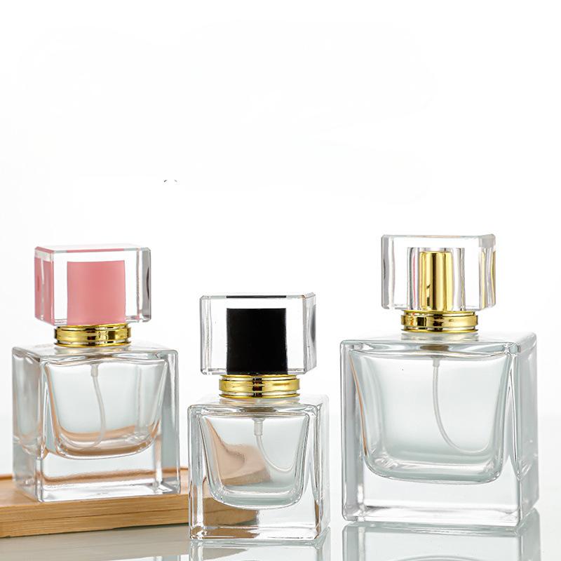 Perfume bottle capacity 30ml/50ml/100ml bayonet square bottle